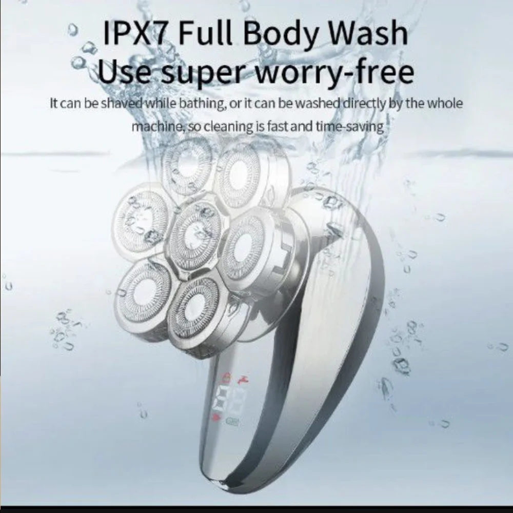 Seven Heads Electric Shaver Razor Water Proof Cordless